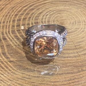 Citrine Rope Ring